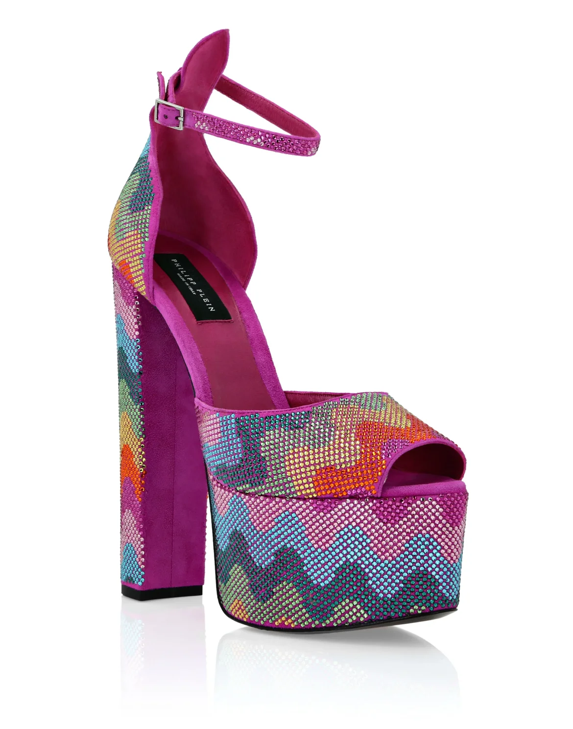 Crystal Platform Sandals Hi-Heels Waves Rainbow, цвет: Мультиколор