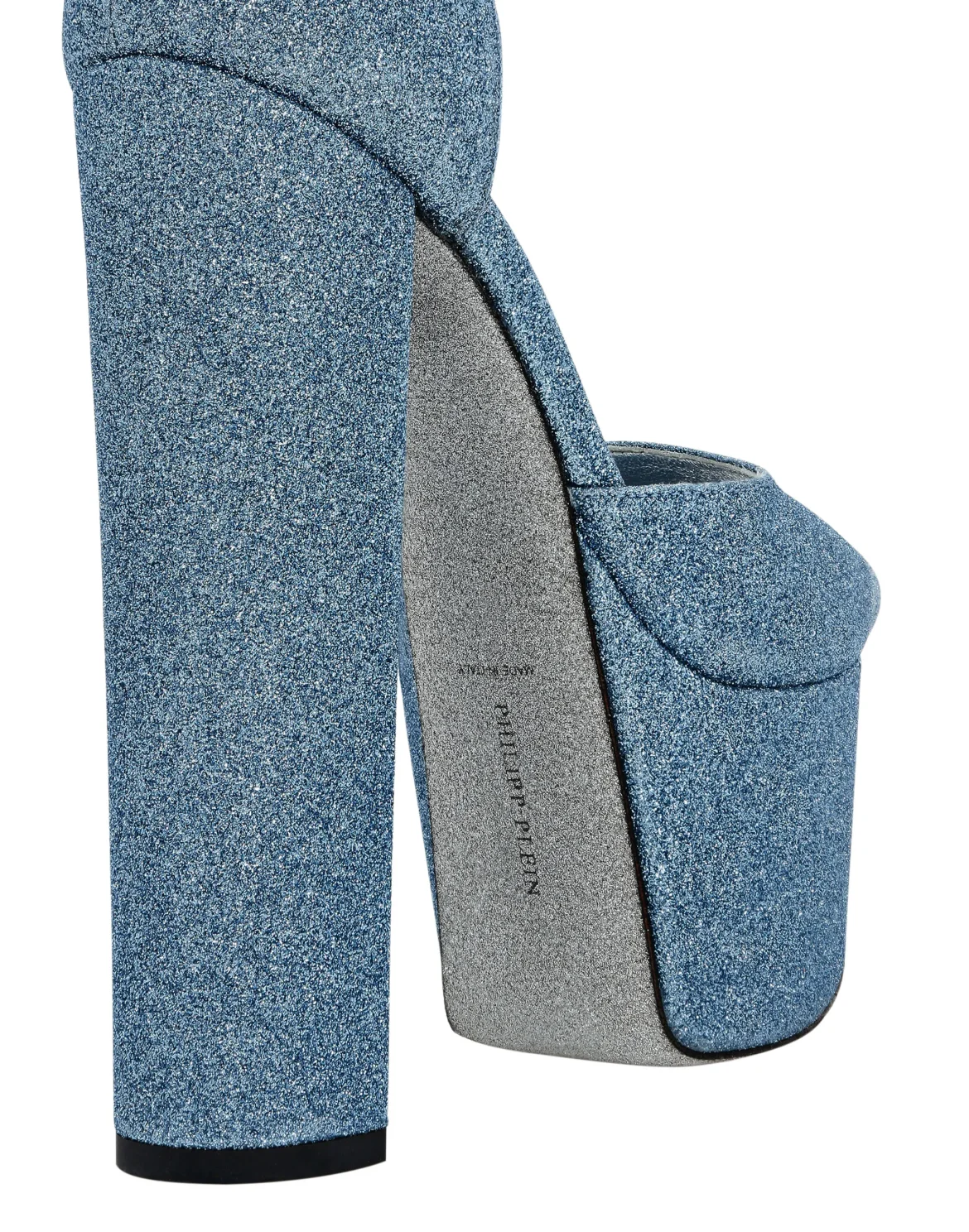Glitter Platform Sandals Hi-Heels, цвет: Голубой