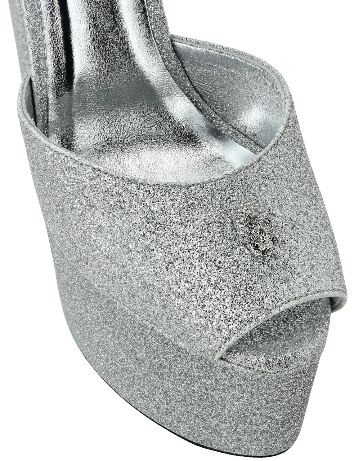 Glitter Platform Sandals Hi-Heels, цвет: Серебристый