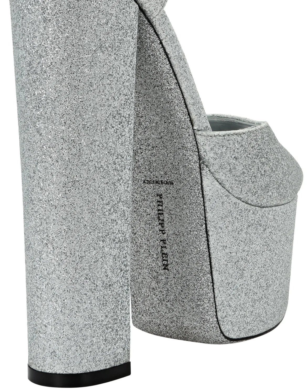 Glitter Platform Sandals Hi-Heels, цвет: Серебристый