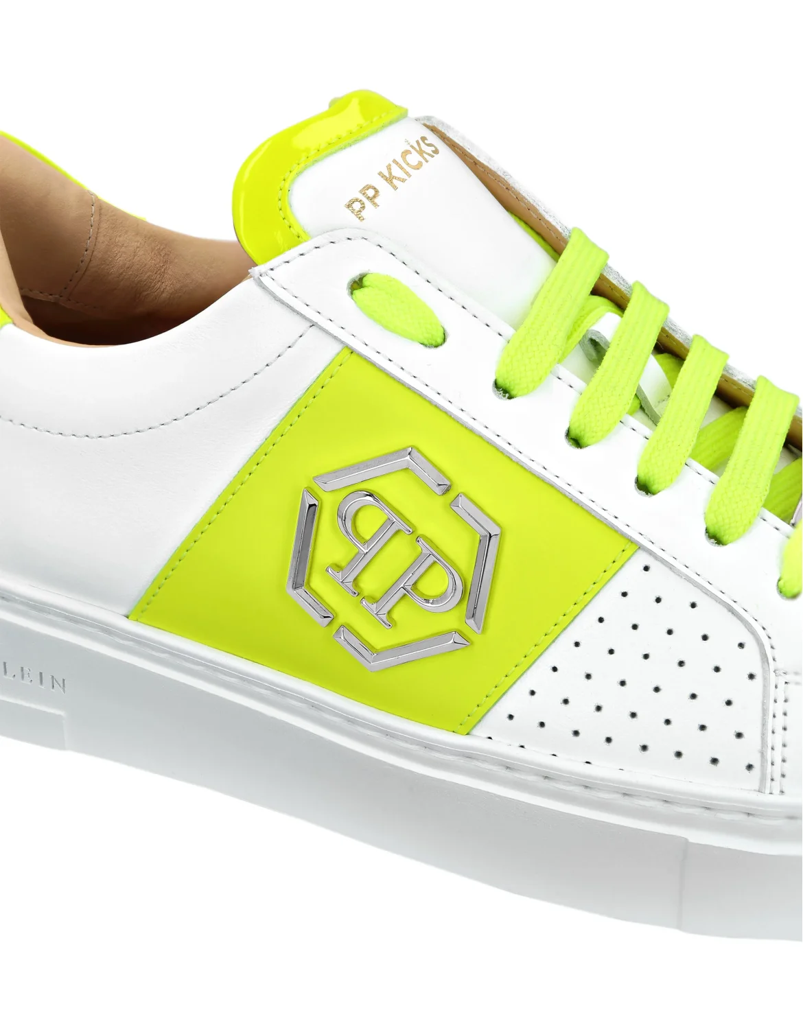 Mix Leather  Lo-Top Sneakers, цвет: Зеленый