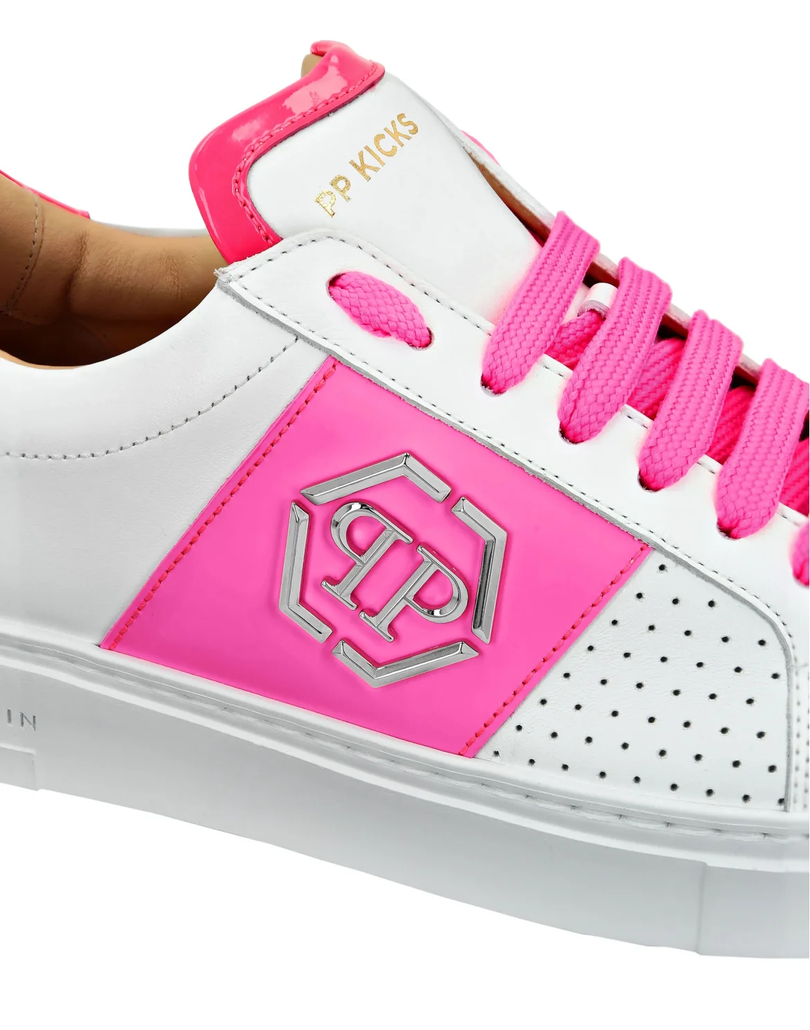 Mix Leather  Lo-Top Sneakers, цвет: Розовый
