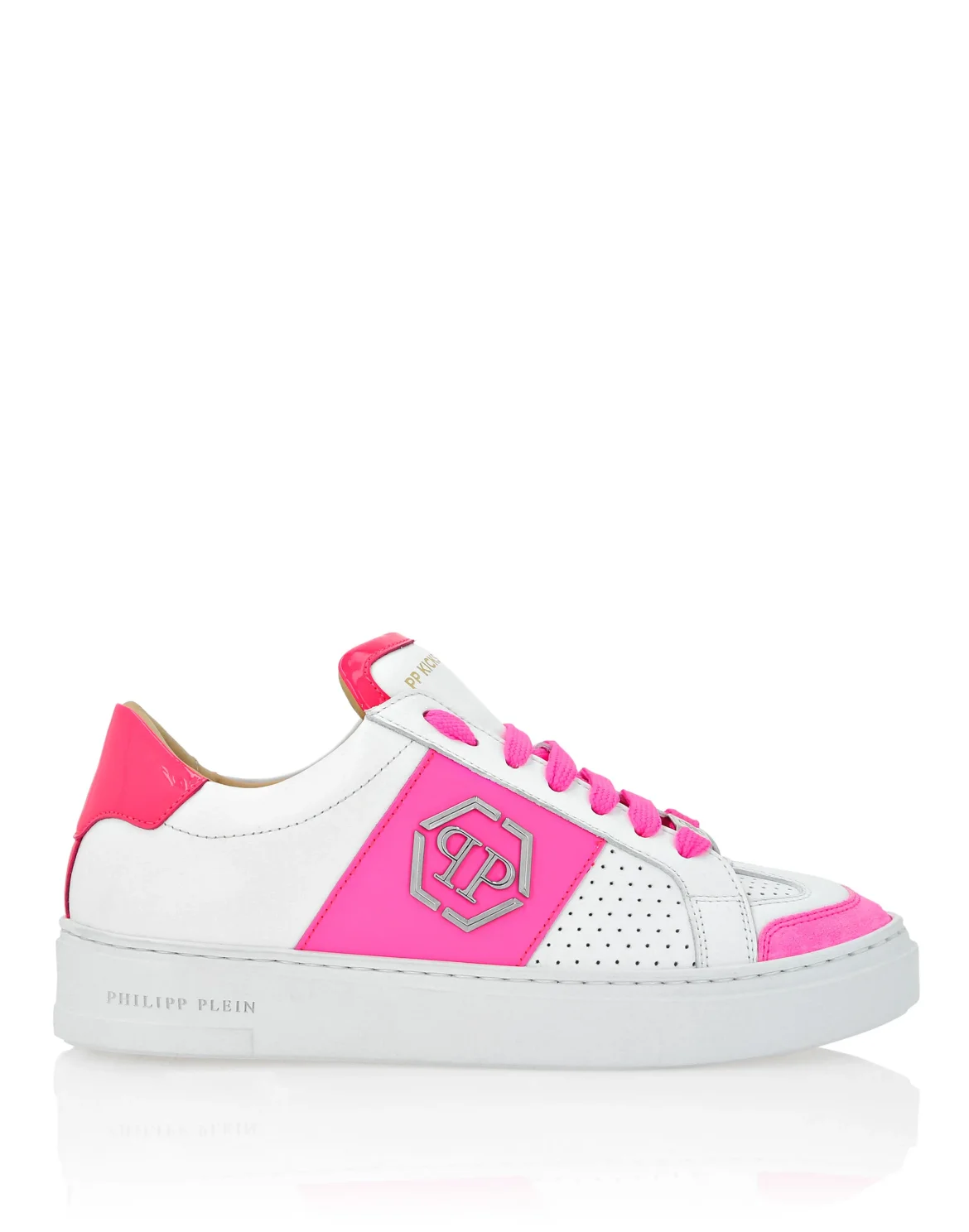 Mix Leather  Lo-Top Sneakers, цвет: Розовый