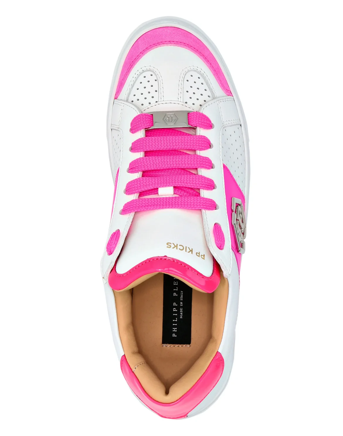 Mix Leather  Lo-Top Sneakers, цвет: Розовый