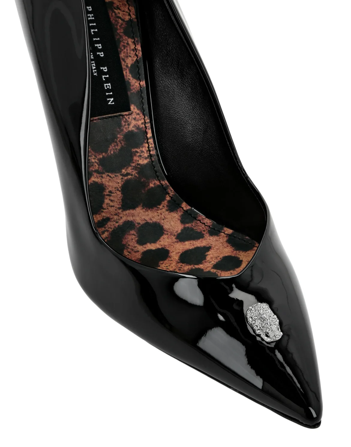 Patent Leather Decollete Hi-Heels Crystal Skull, цвет: Черный