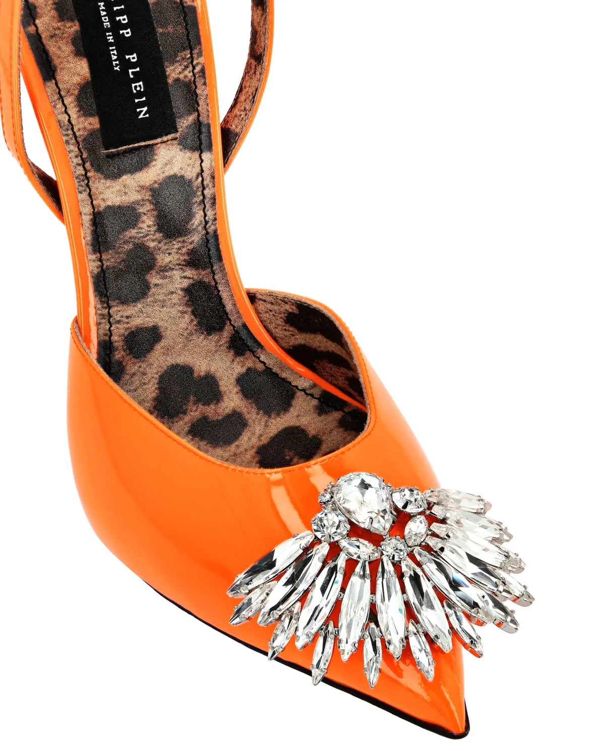 Patent Leather Decollete Hi- Heels Brooches, цвет: Оранжевый