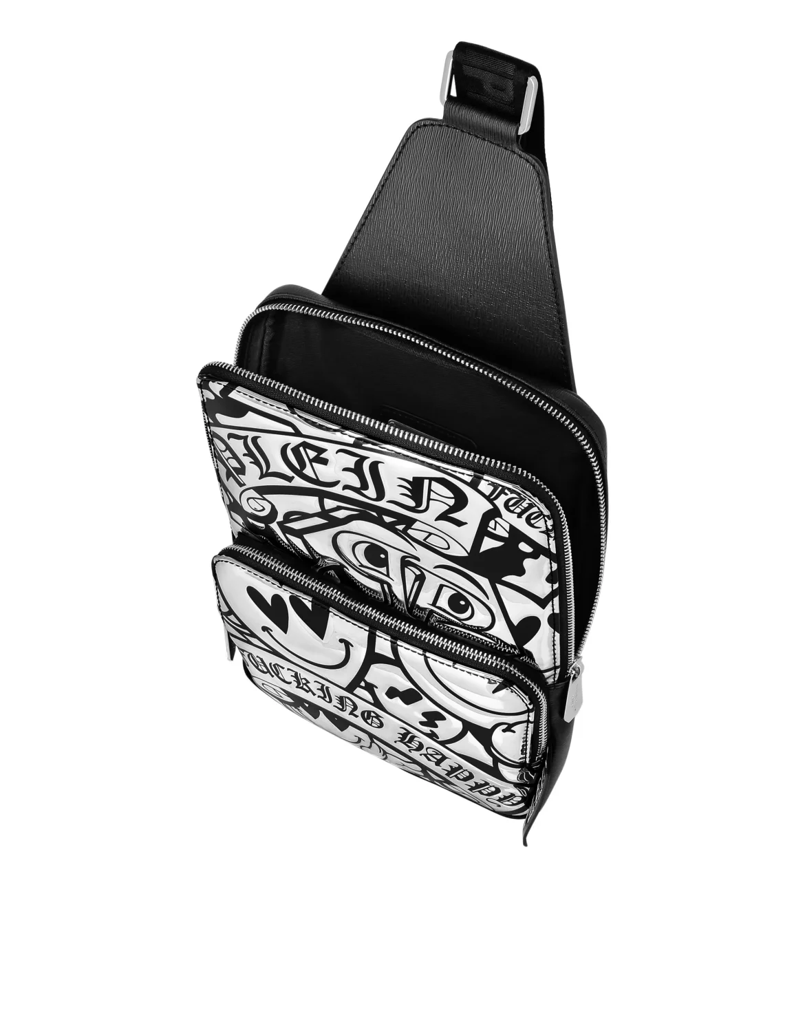Mirror Leather Cross Body Smile, цвет: Серебристый