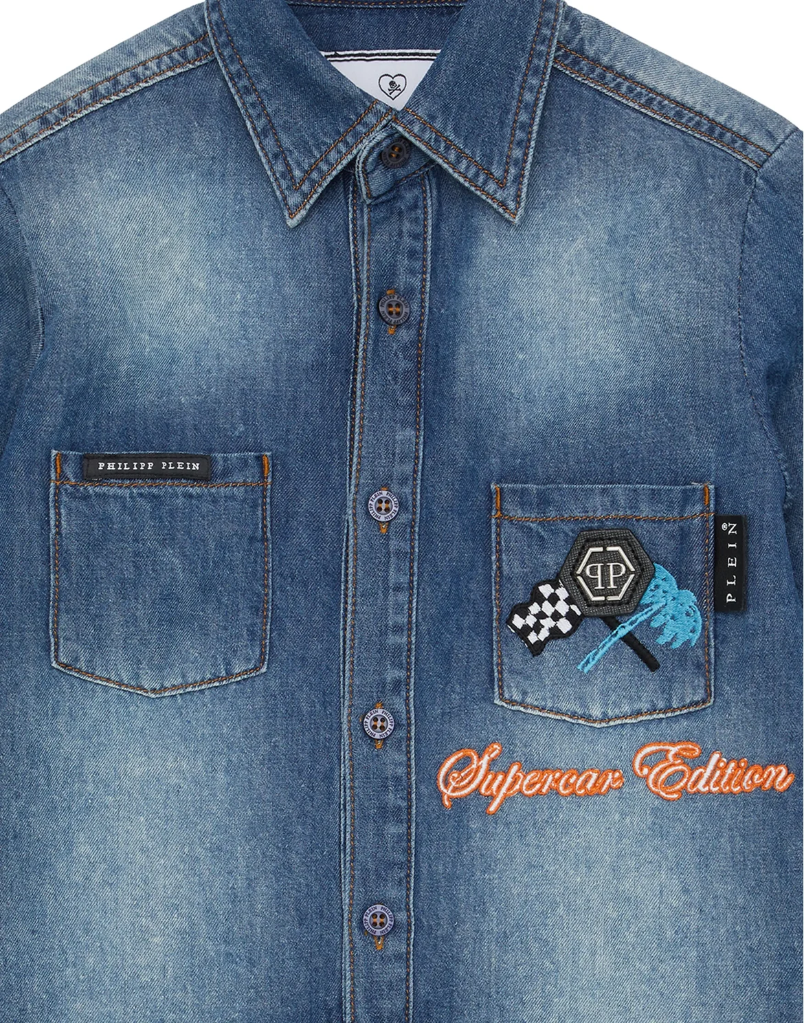 Denim Shirt LS Cars Racing, цвет: Синий