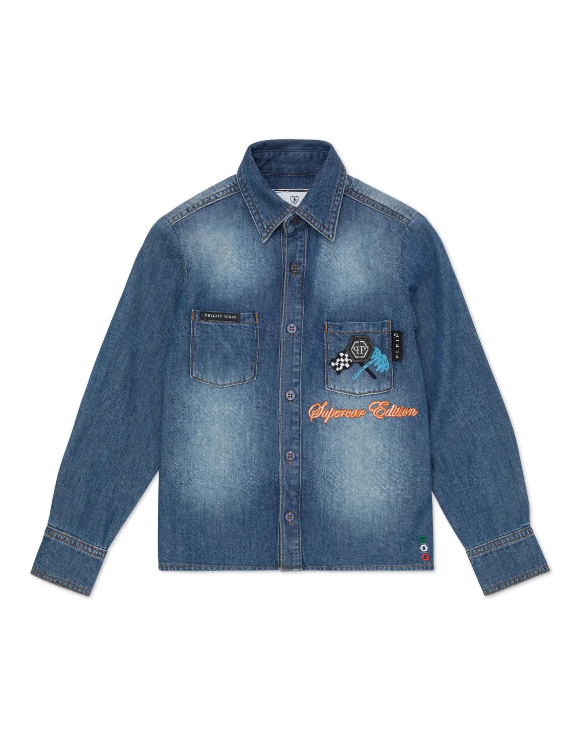 Denim Shirt LS Cars Racing, цвет: Синий