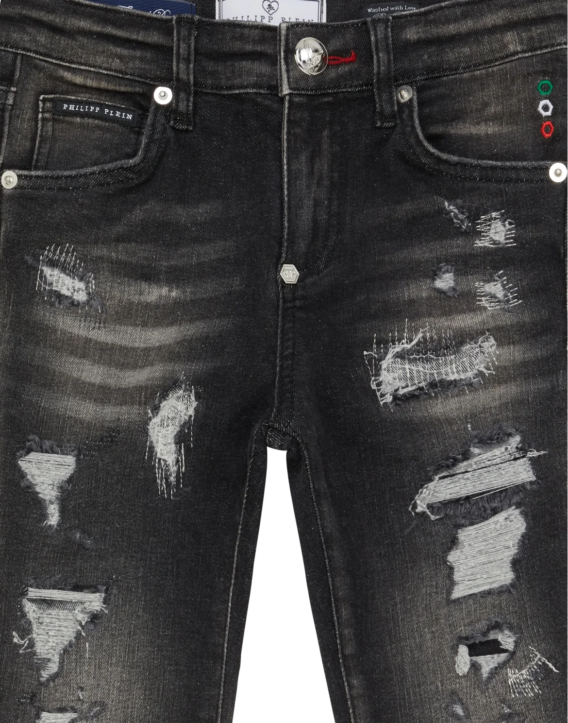 Denim Super Straight Cut Trousers, цвет: Черный