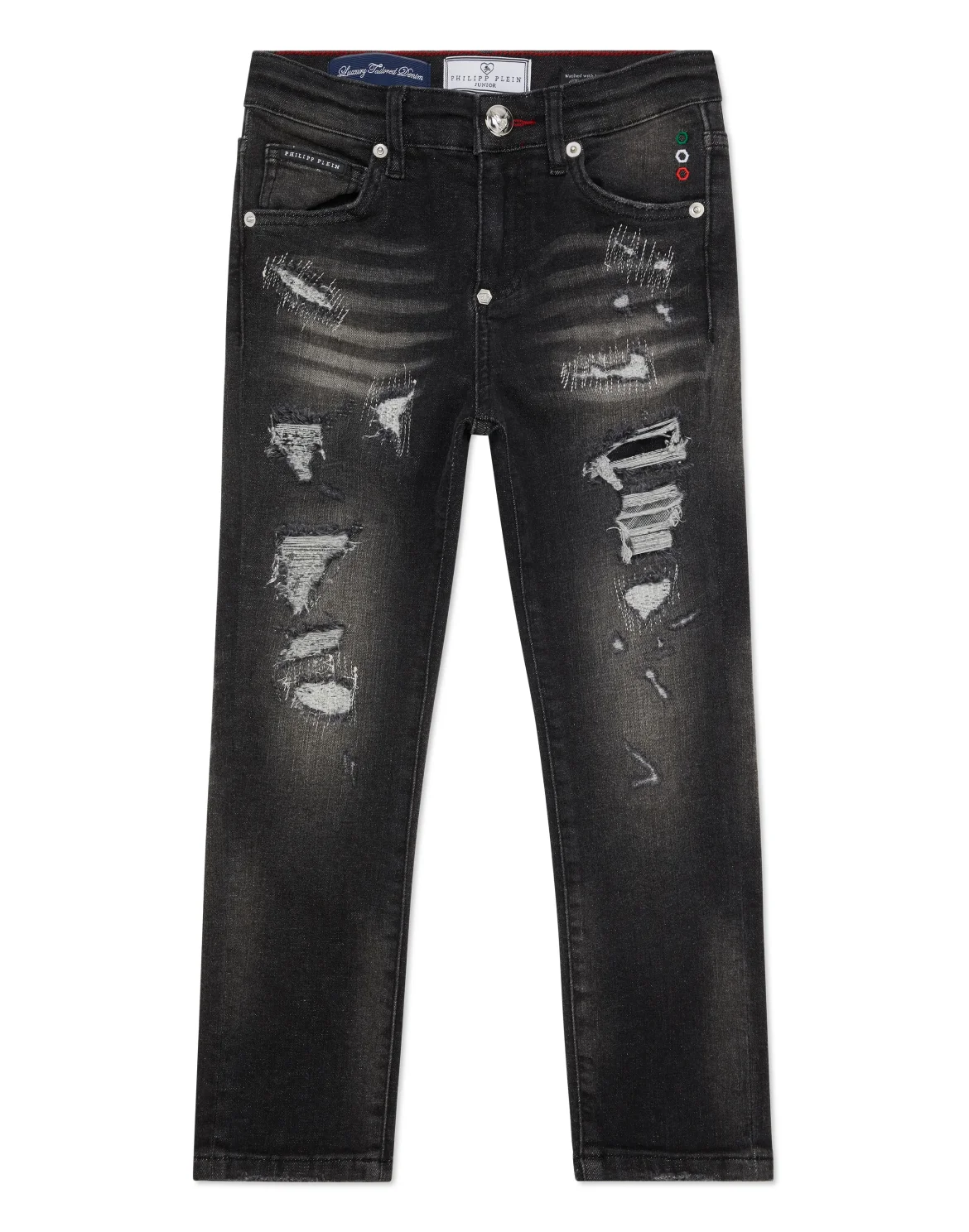 Denim Super Straight Cut Trousers Cars Racing, цвет: Черный