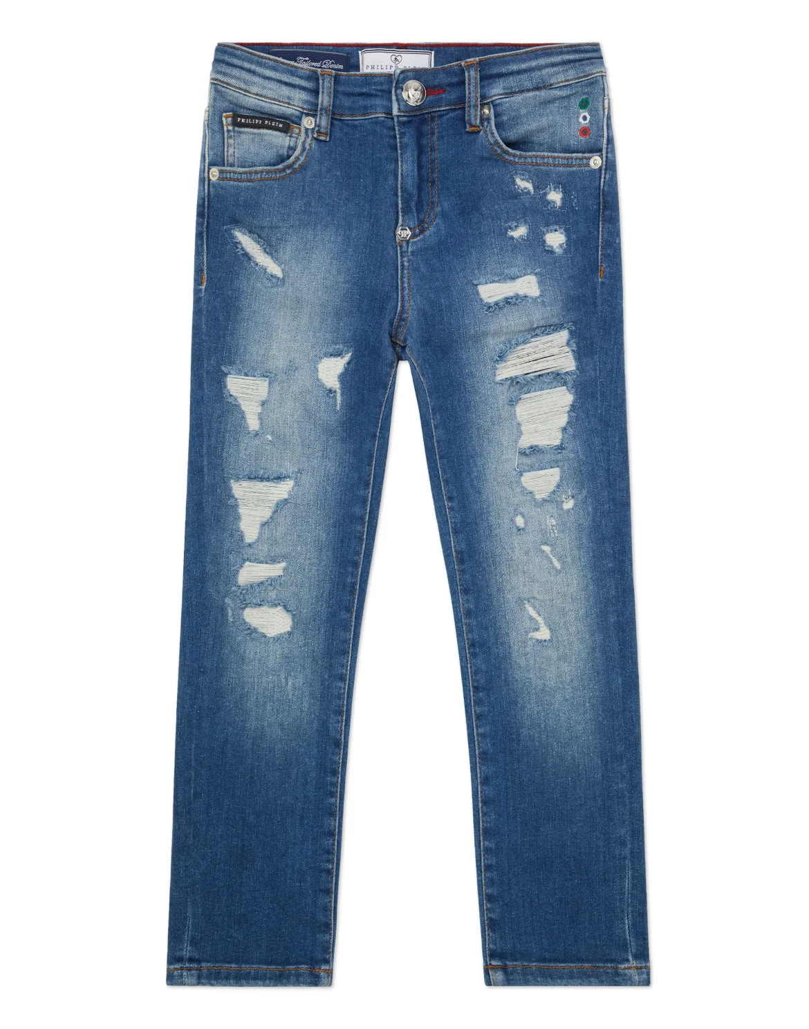 Denim Super Straight Cut Trousers Cars Racing, цвет: Синий