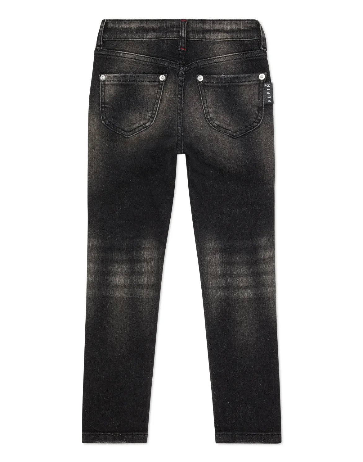 Denim Skinny Fit Trousers Italic Plein, цвет: Черный
