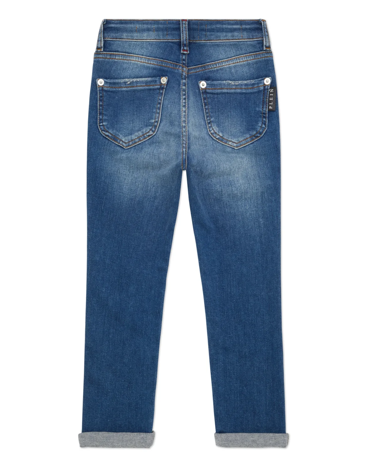 Denim Skinny Fit Trousers Italic Plein, цвет: Синий
