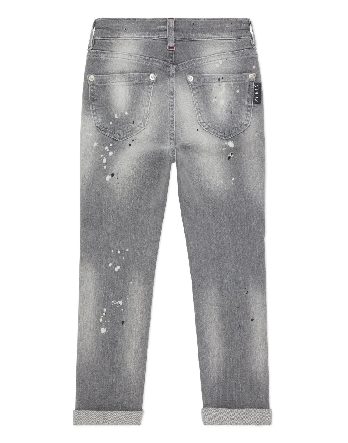 Denim Skinny Fit Trousers Italic Plein, цвет: Серый