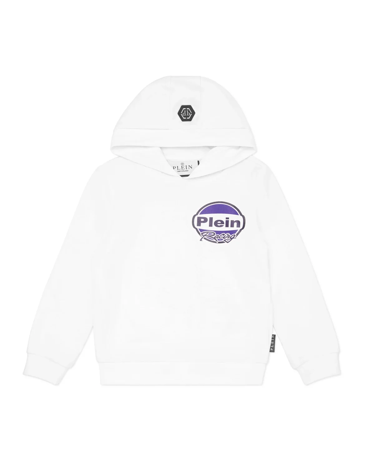 Hoodie Sweatshirt LS Strass Cars Racing, цвет: Белый