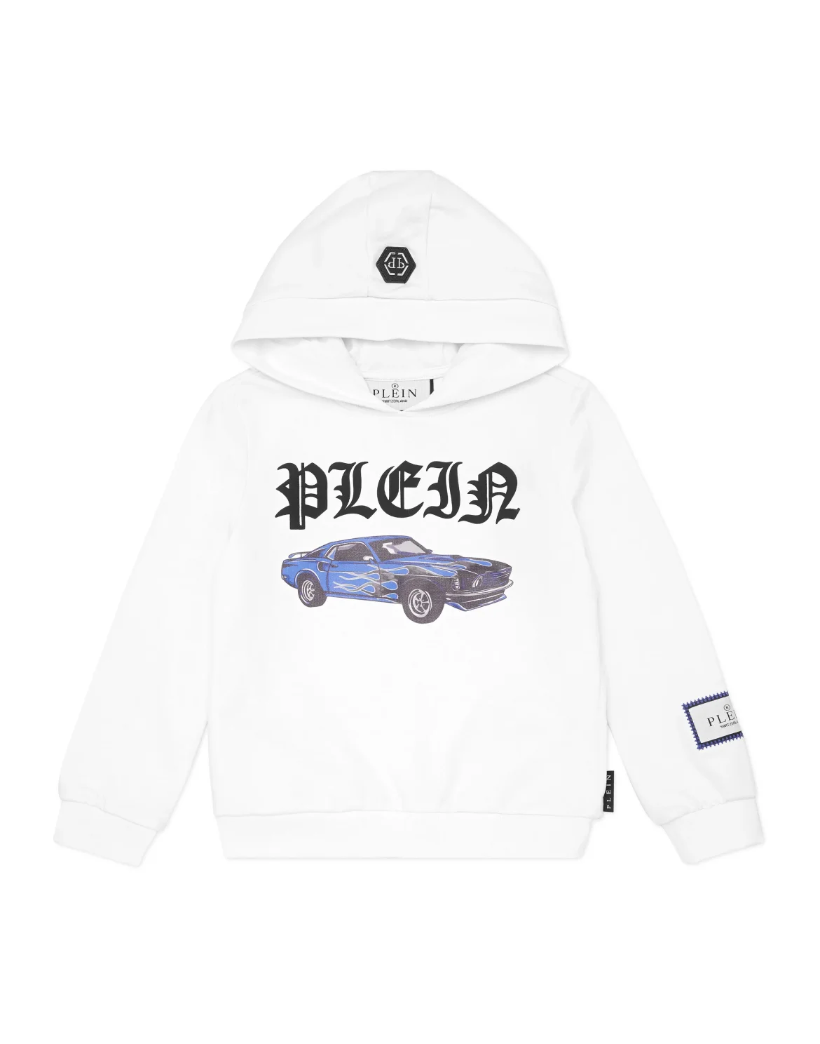 Hoodie Sweatshirt LS Cars Racing, цвет: Белый