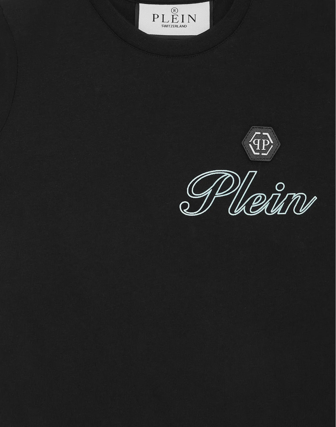 Jersey T-shirt Round Neck SS Italic Plein, цвет: Черный