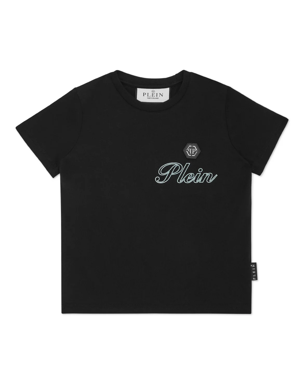 Jersey T-shirt Round Neck SS Italic Plein, цвет: Черный