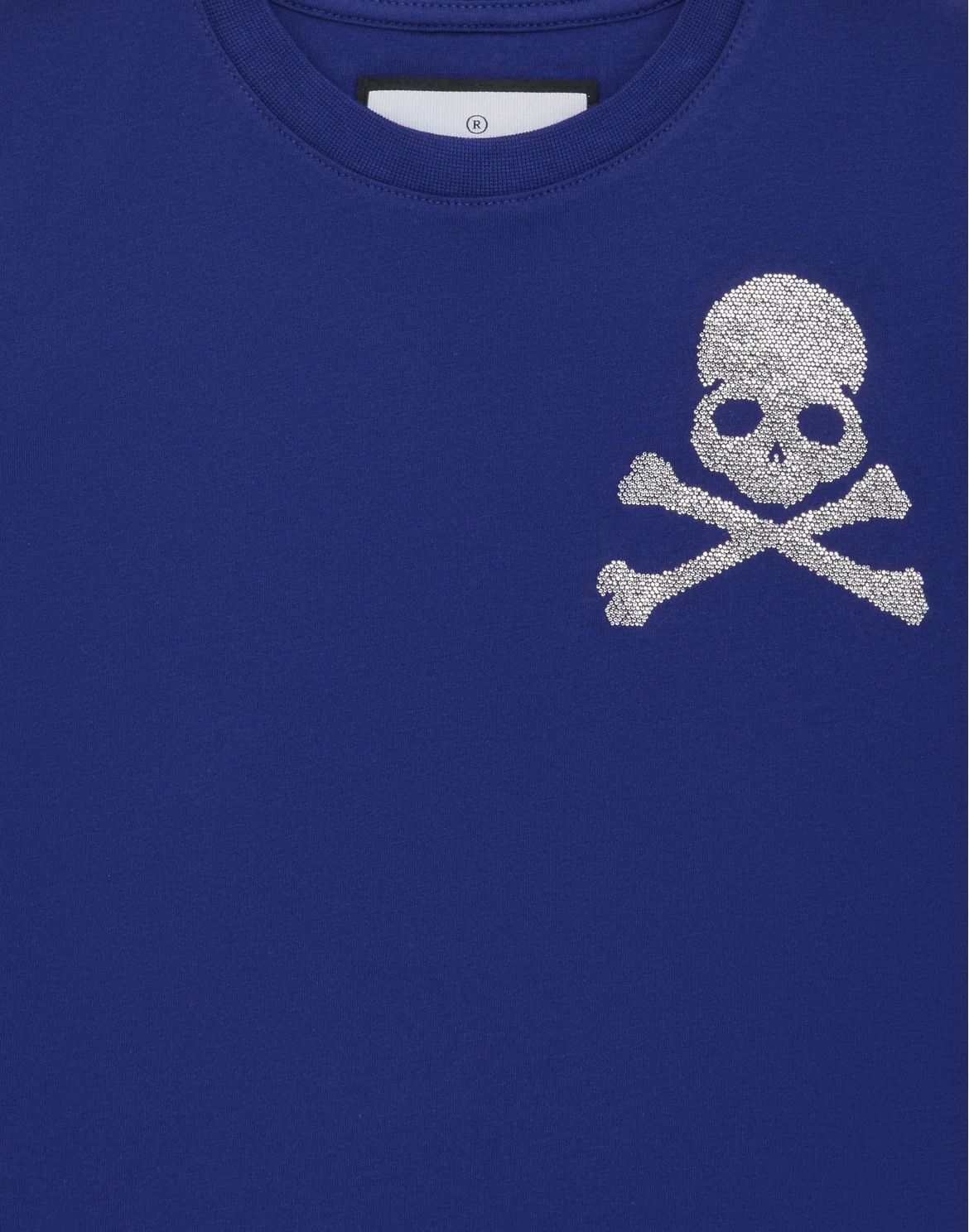 Jersey T-shirt Round Neck SS Strass Skull&Bones, цвет: Синий