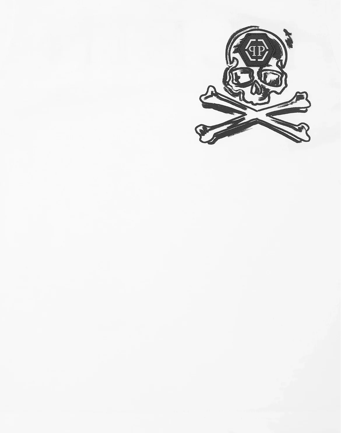 Jersey T-shirt Round Neck SS Skull&Bones, цвет: Белый