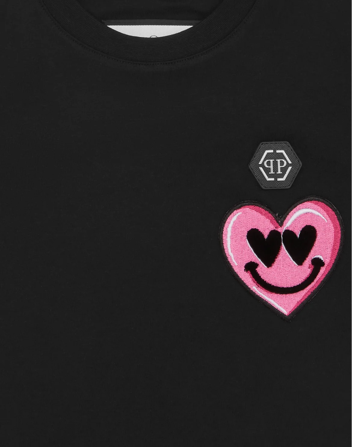 Jersey T-shirt Round Neck SS Smile, цвет: Черный