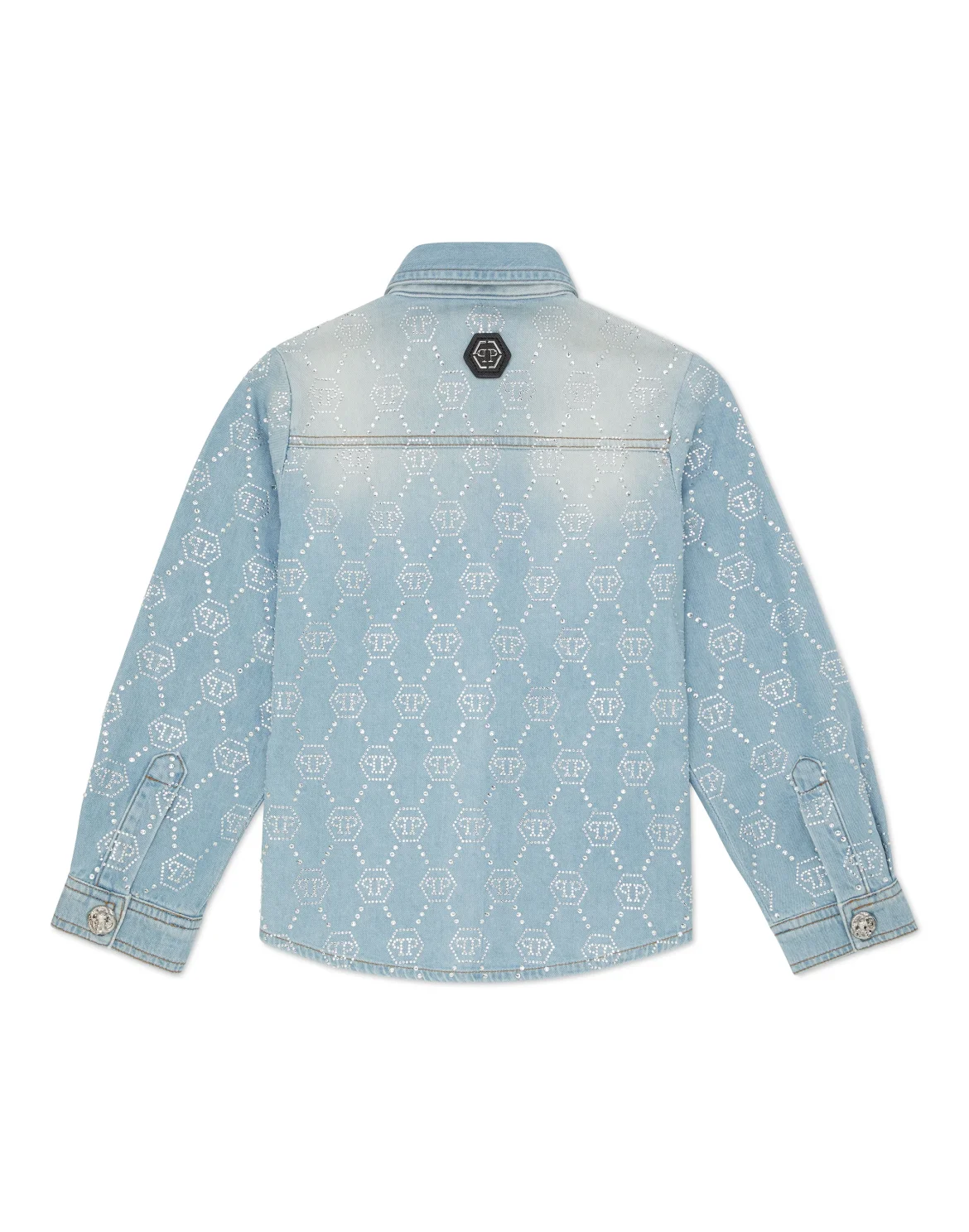 Denim Shirt LS Monogram Strass, цвет: Синий