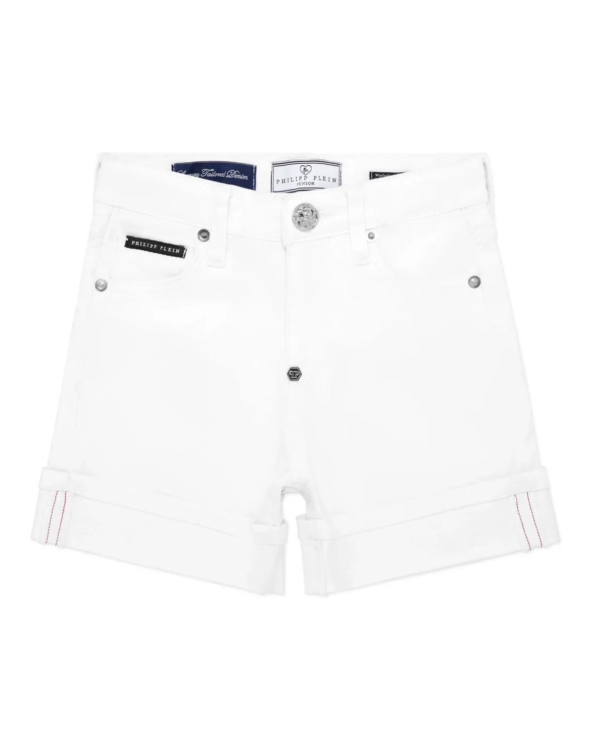 Cuff Denim Shorts, цвет: Белый