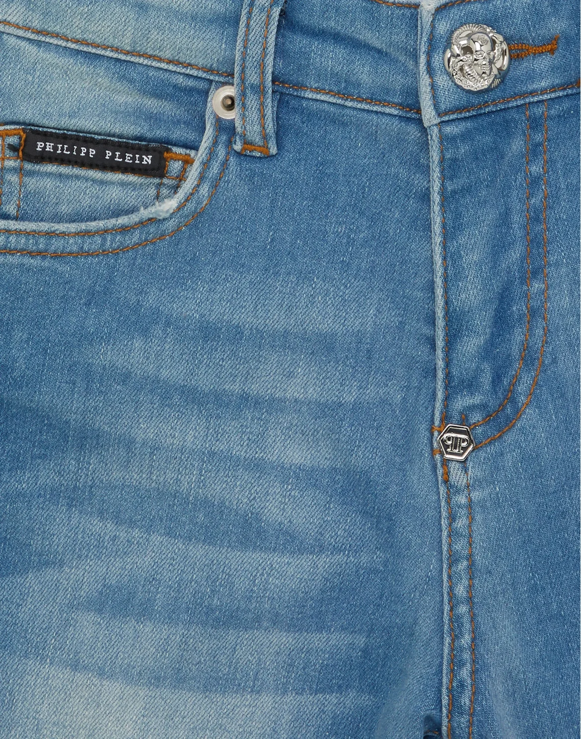 Cuff Denim Shorts, цвет: Синий