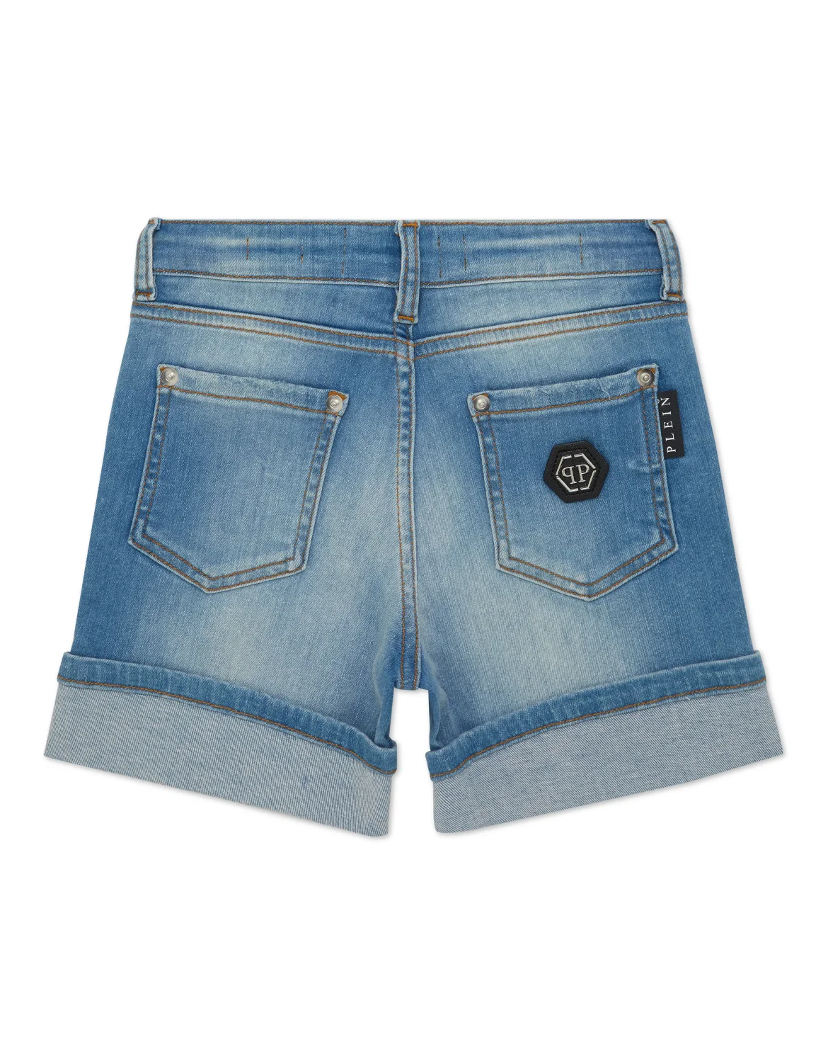 Cuff Denim Shorts, цвет: Синий