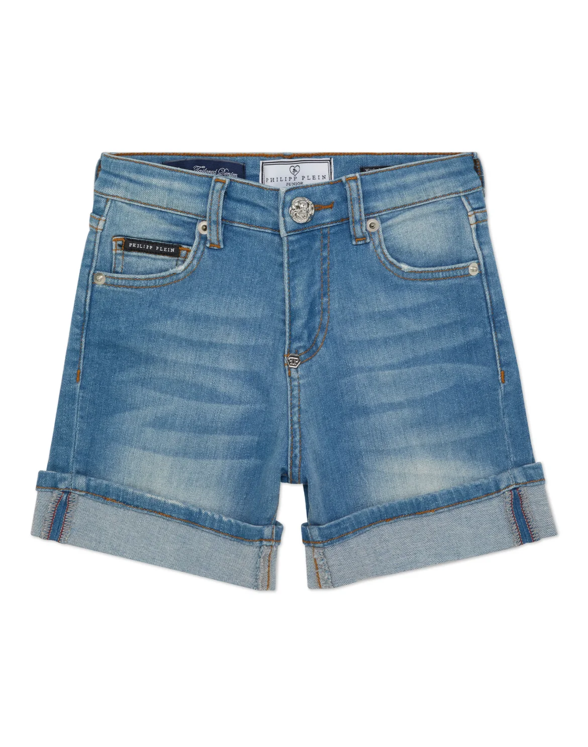 Cuff Denim Shorts, цвет: Синий