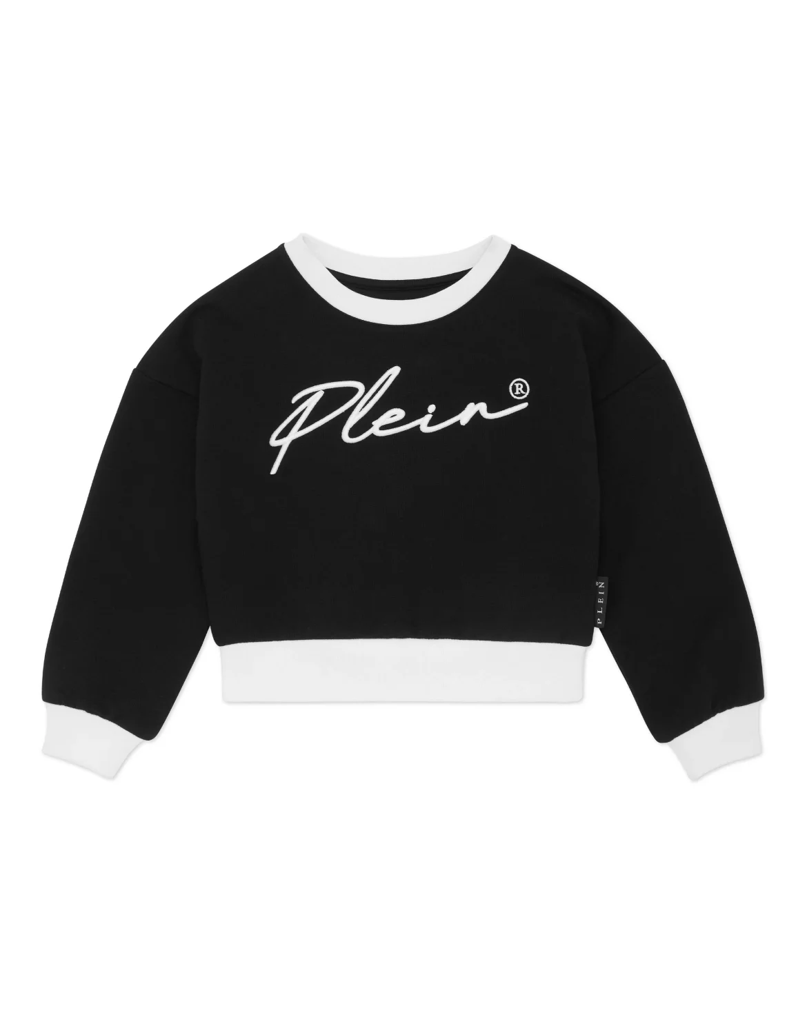 Cropped Sweatshirt Round Neck LS Signature, цвет: Черный