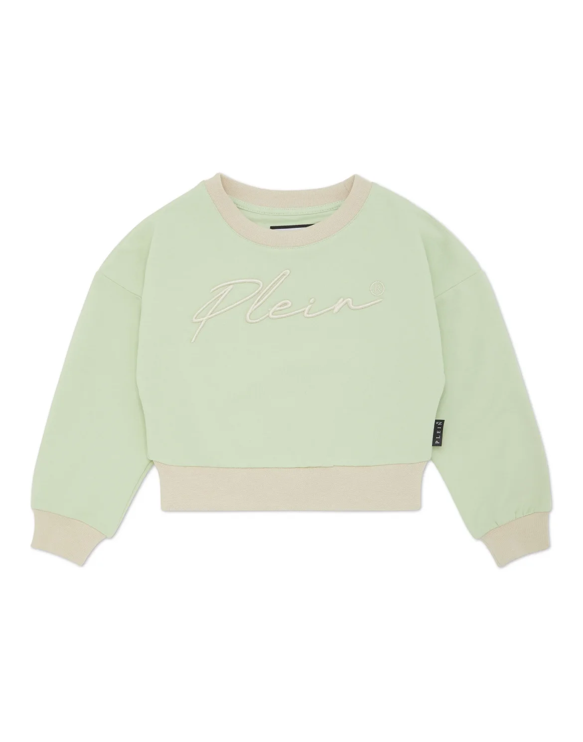 Cropped Sweatshirt Round Neck LS Signature, цвет: Зеленый