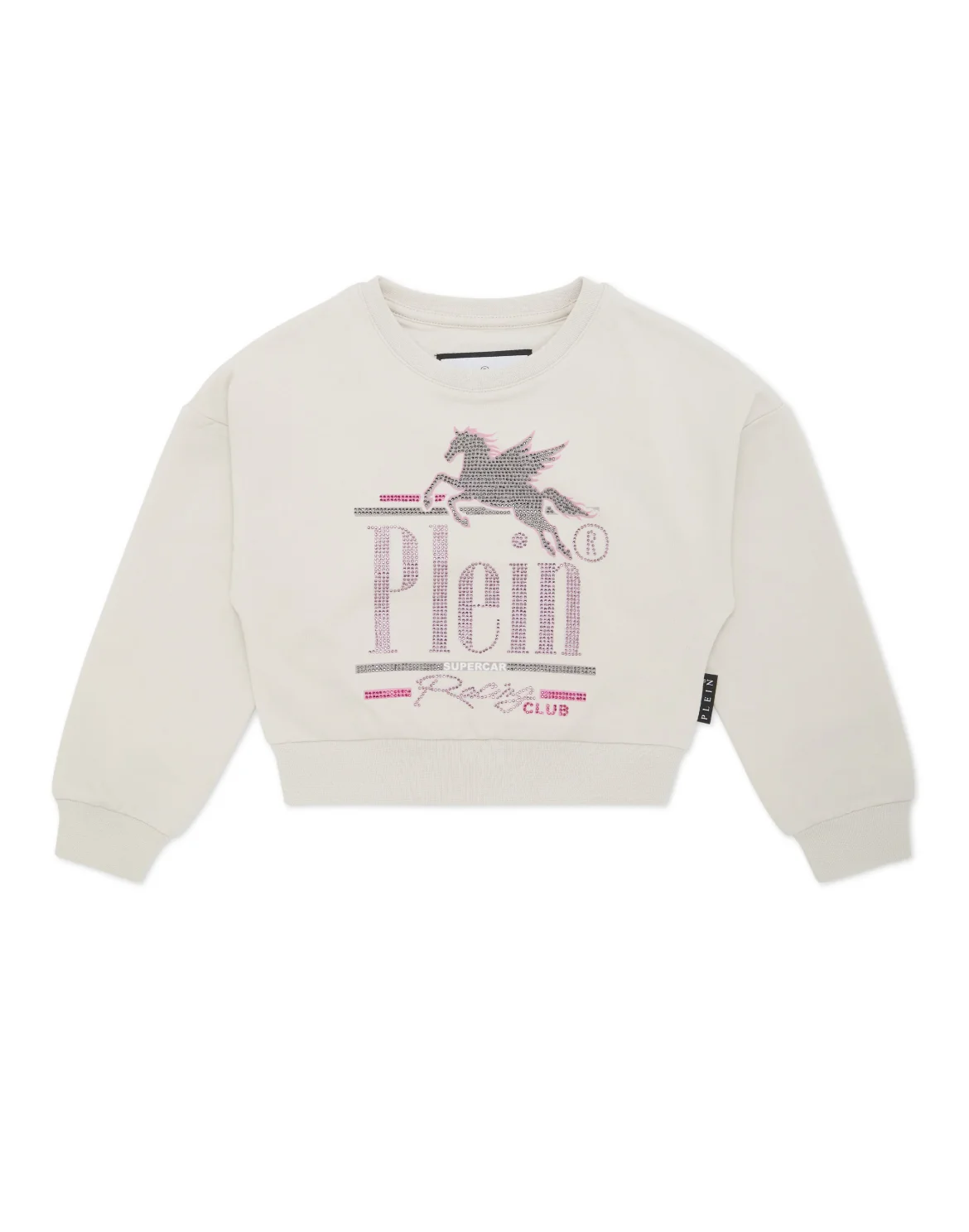 Cropped Sweatshirt Round Neck LS Pegasus, цвет: Зеленый