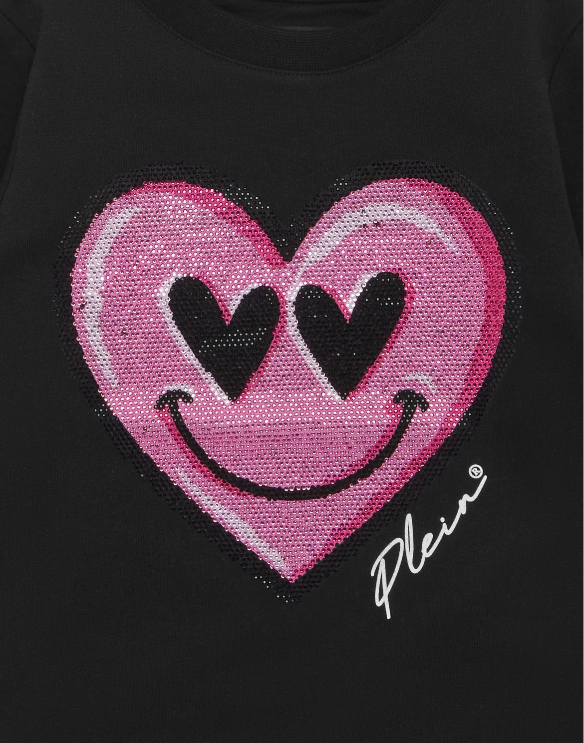 Sweatshirt Round Neck LS Smile, цвет: Черный