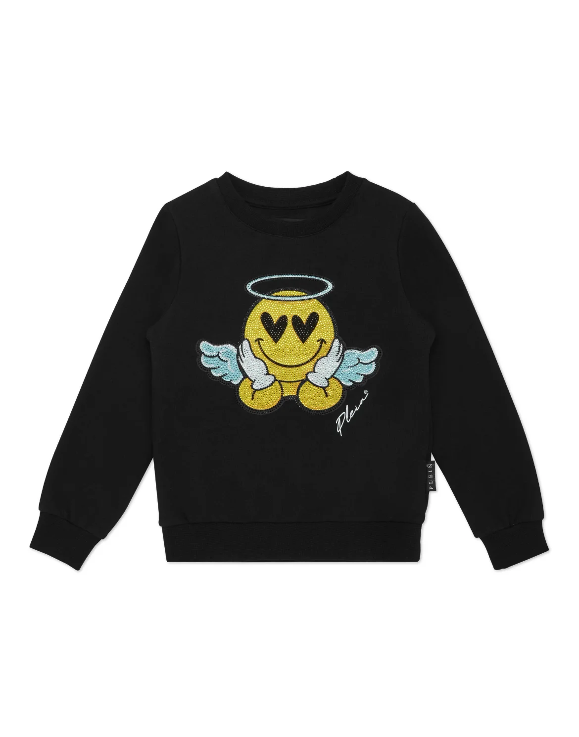 Sweatshirt Round Neck LS Smile, цвет: Черный