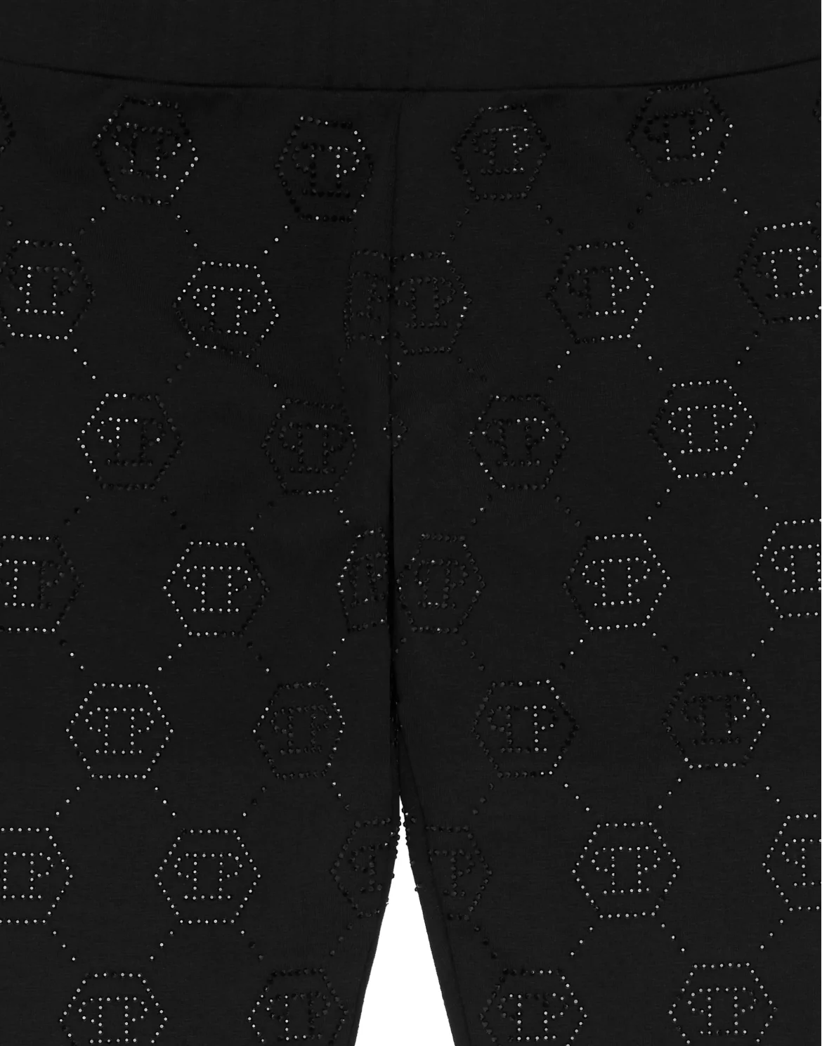 Leggings Monogram Strass, цвет: Черный