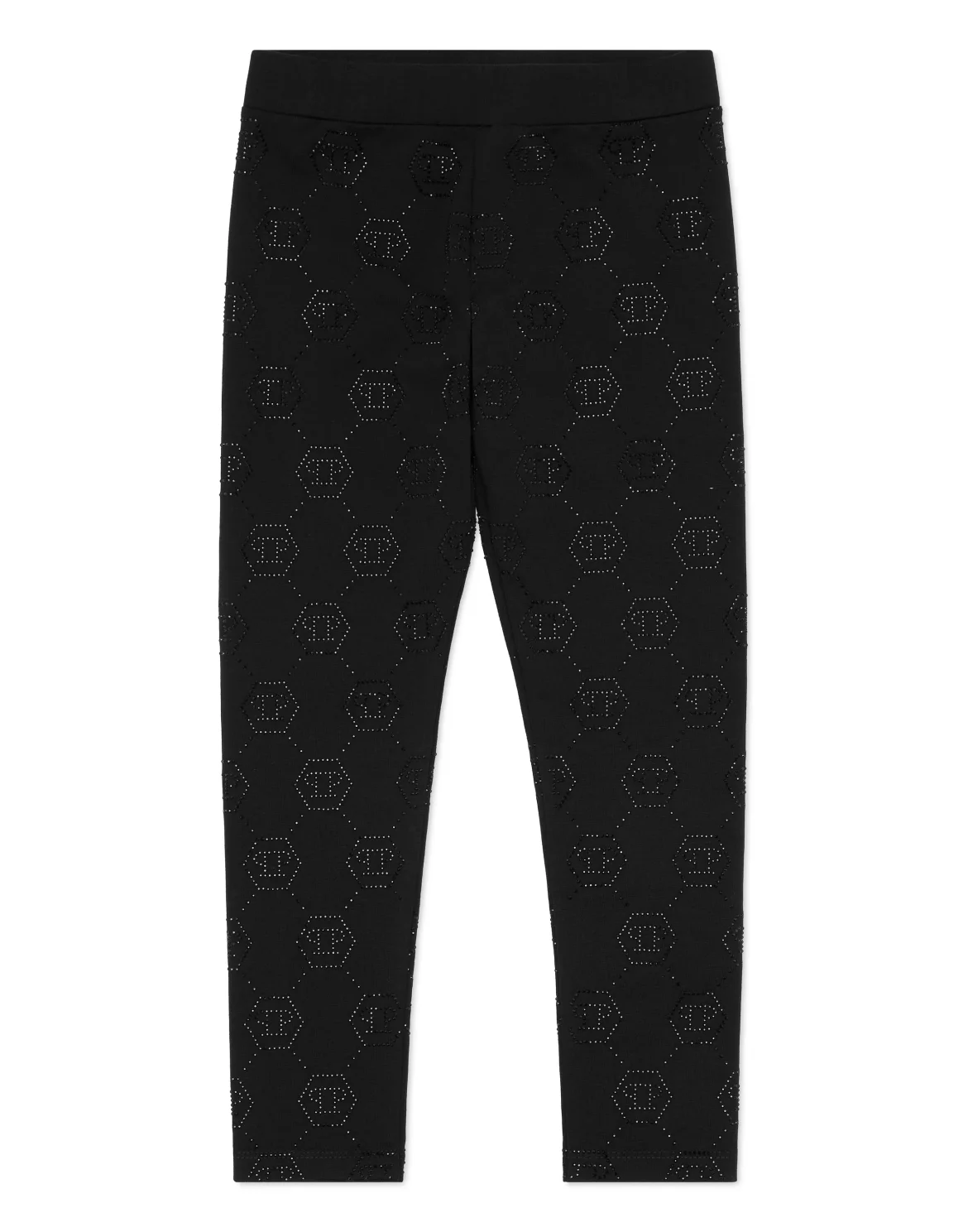 Leggings Monogram Strass, цвет: Черный
