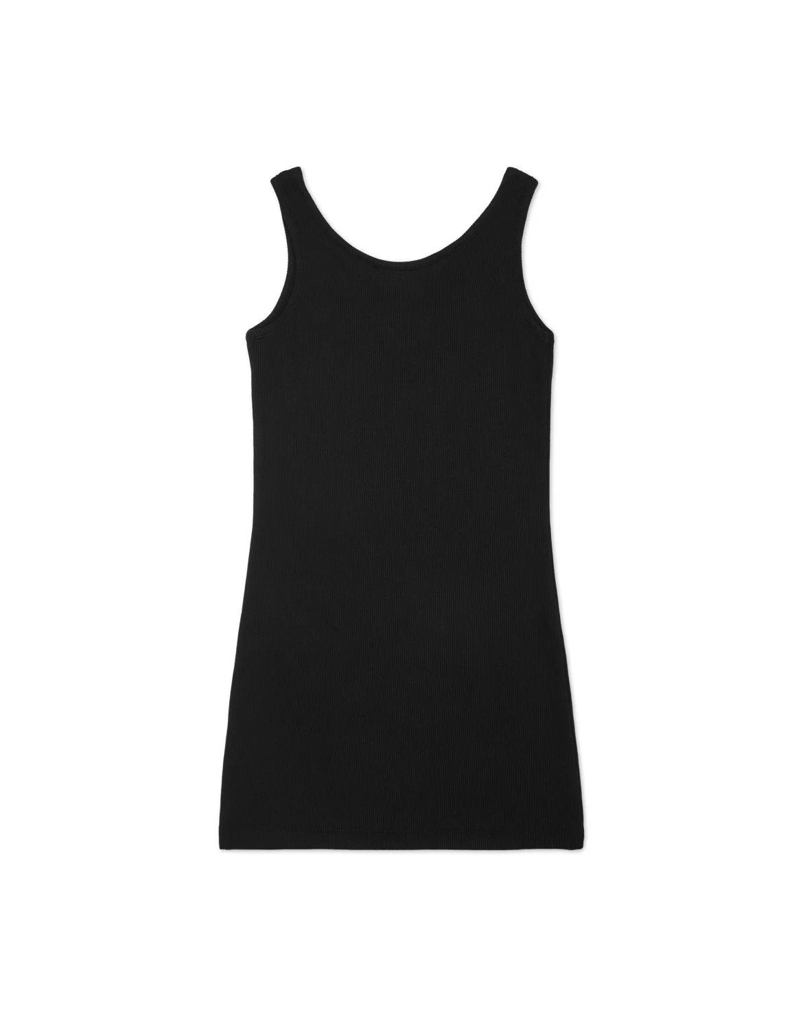 Jersey Rib Tank Top Mini Dress, цвет: Черный