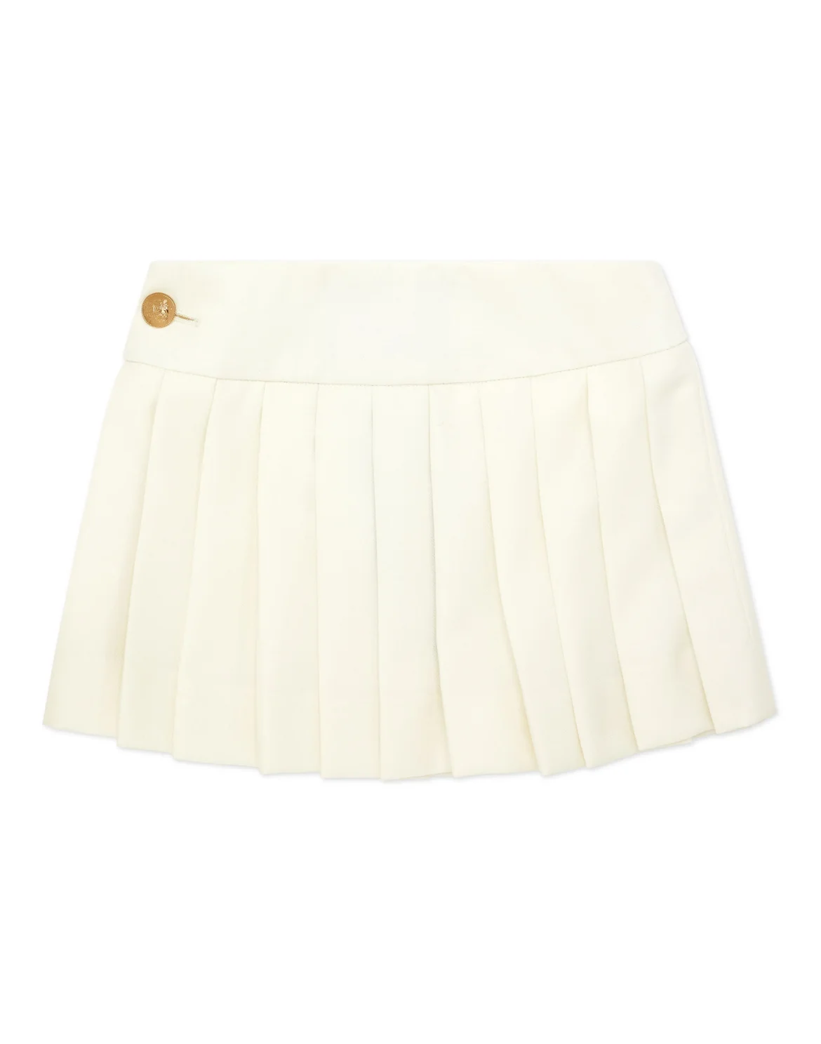 Wool Pleated Mini Skirt, цвет: Белый