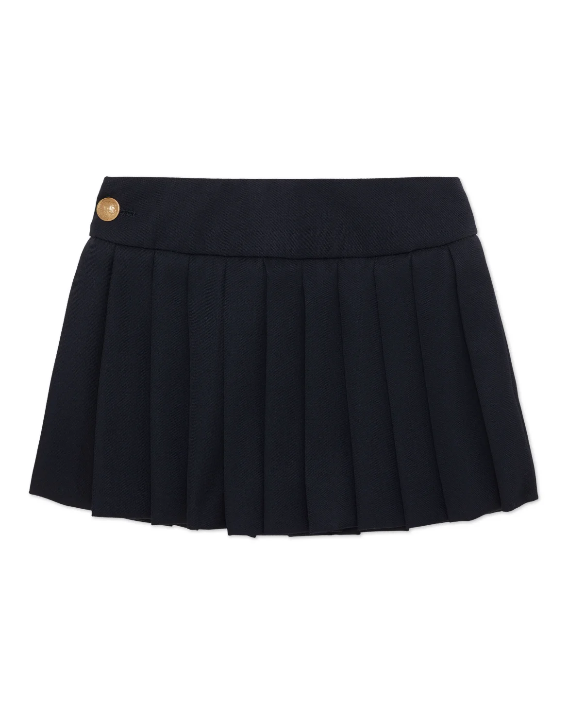 Wool Pleated Mini Skirt, цвет: Синий