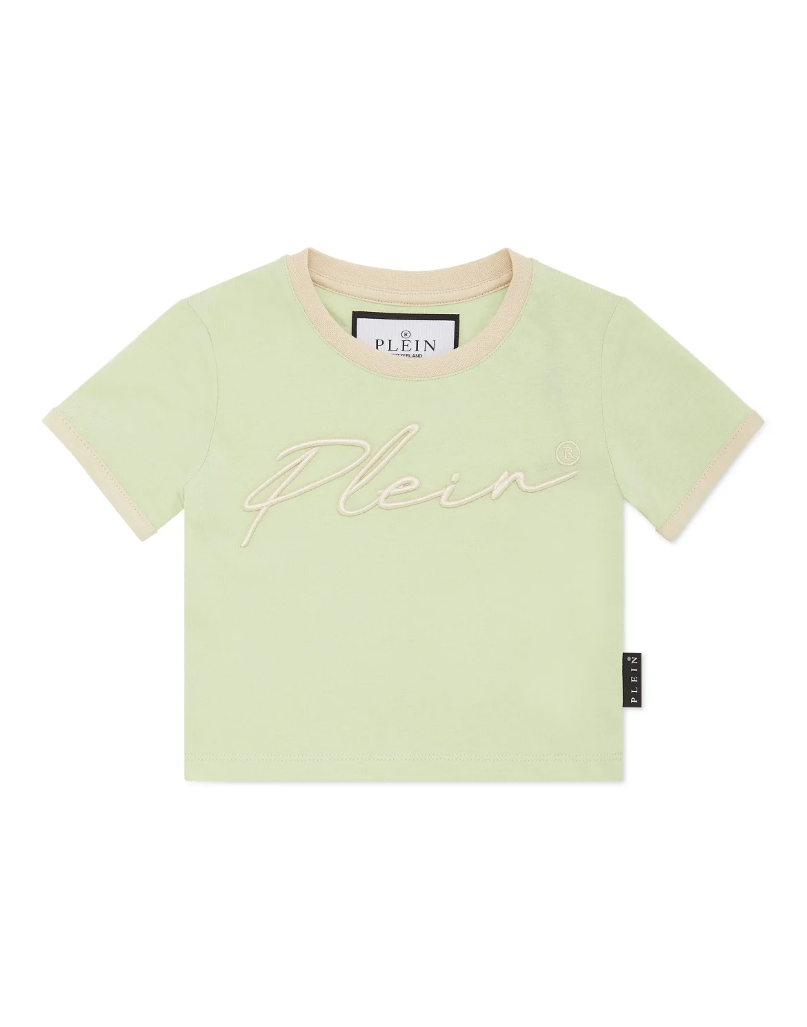 Cropped T-shirt Round Neck SS Signature, цвет: Зеленый