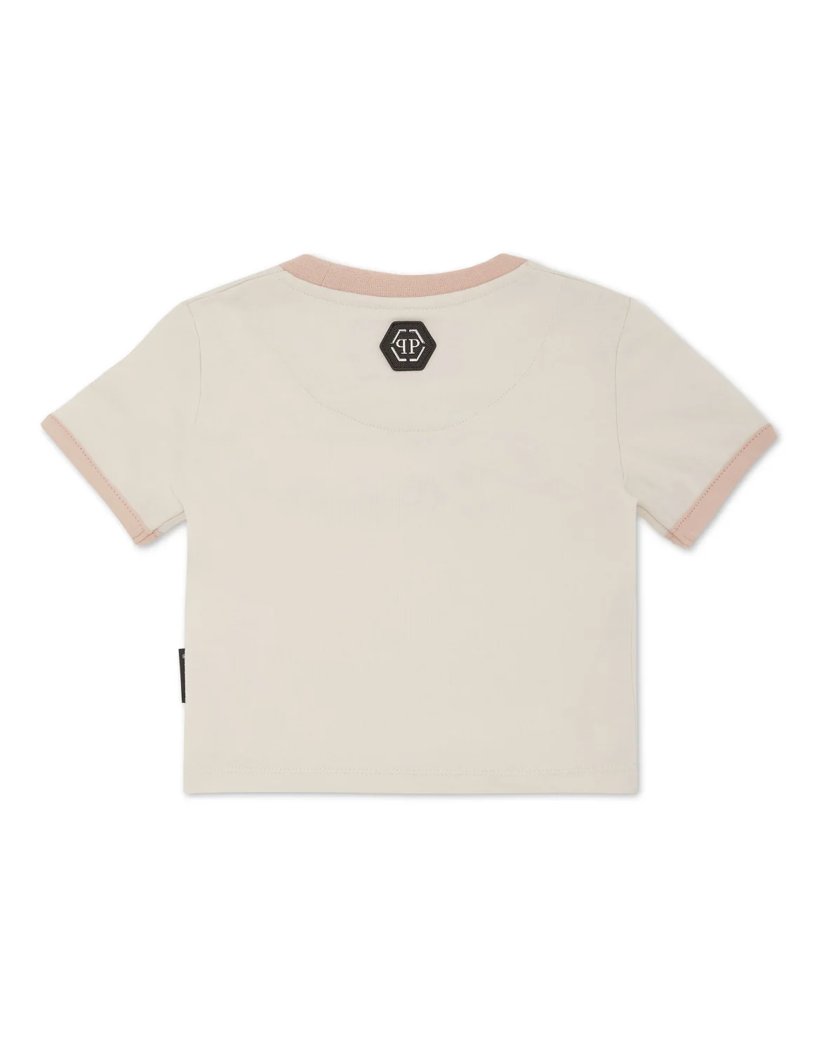 Cropped T-shirt Round Neck SS Signature, цвет: Бежевый