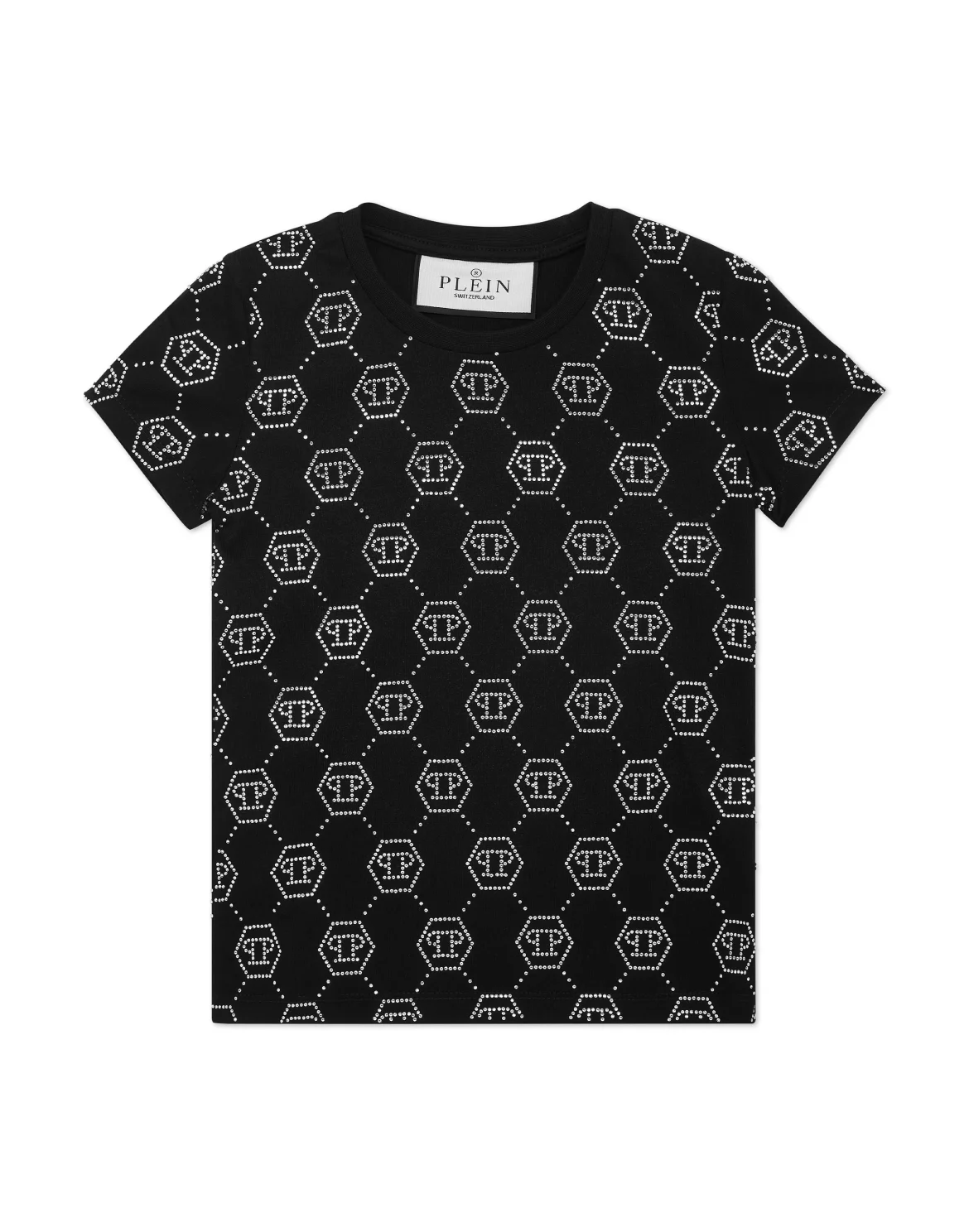 Jersey T-Shirt Sexy Pure SS Monogram Strass, цвет: Черный