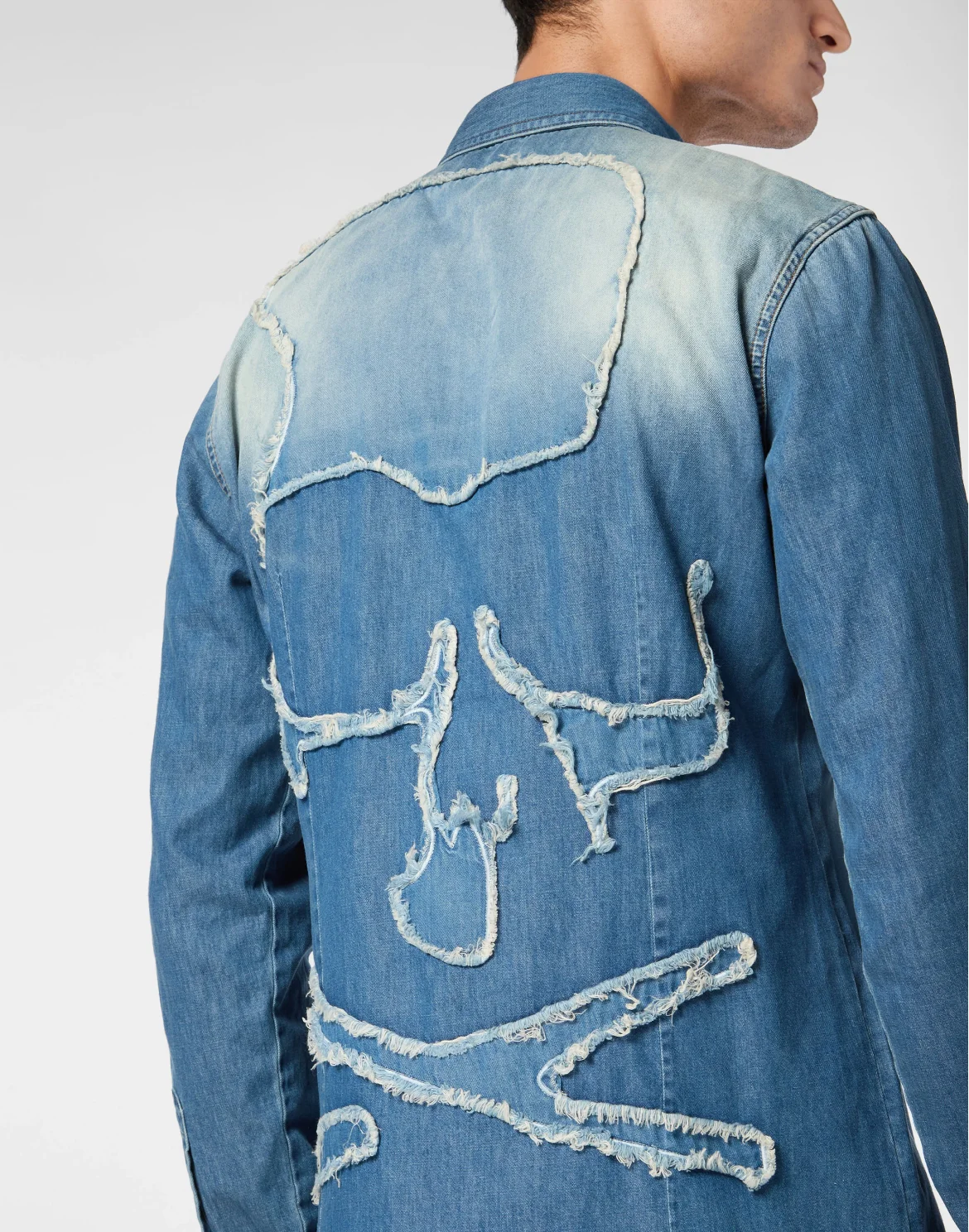 Denim Shirt Long-Sleeve Skull&Bones, цвет: Синий