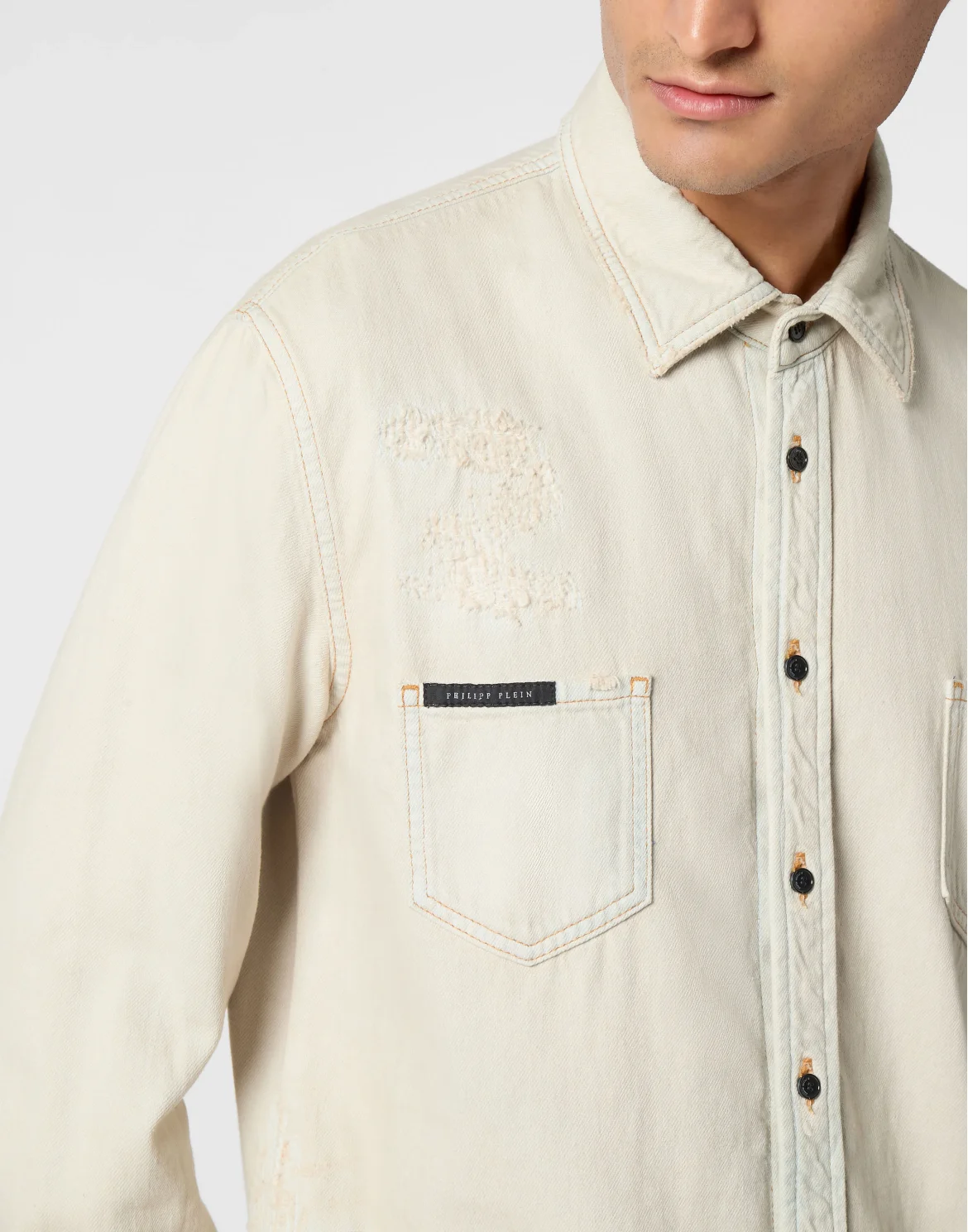 Denim Shirt LS, цвет: Бежевый