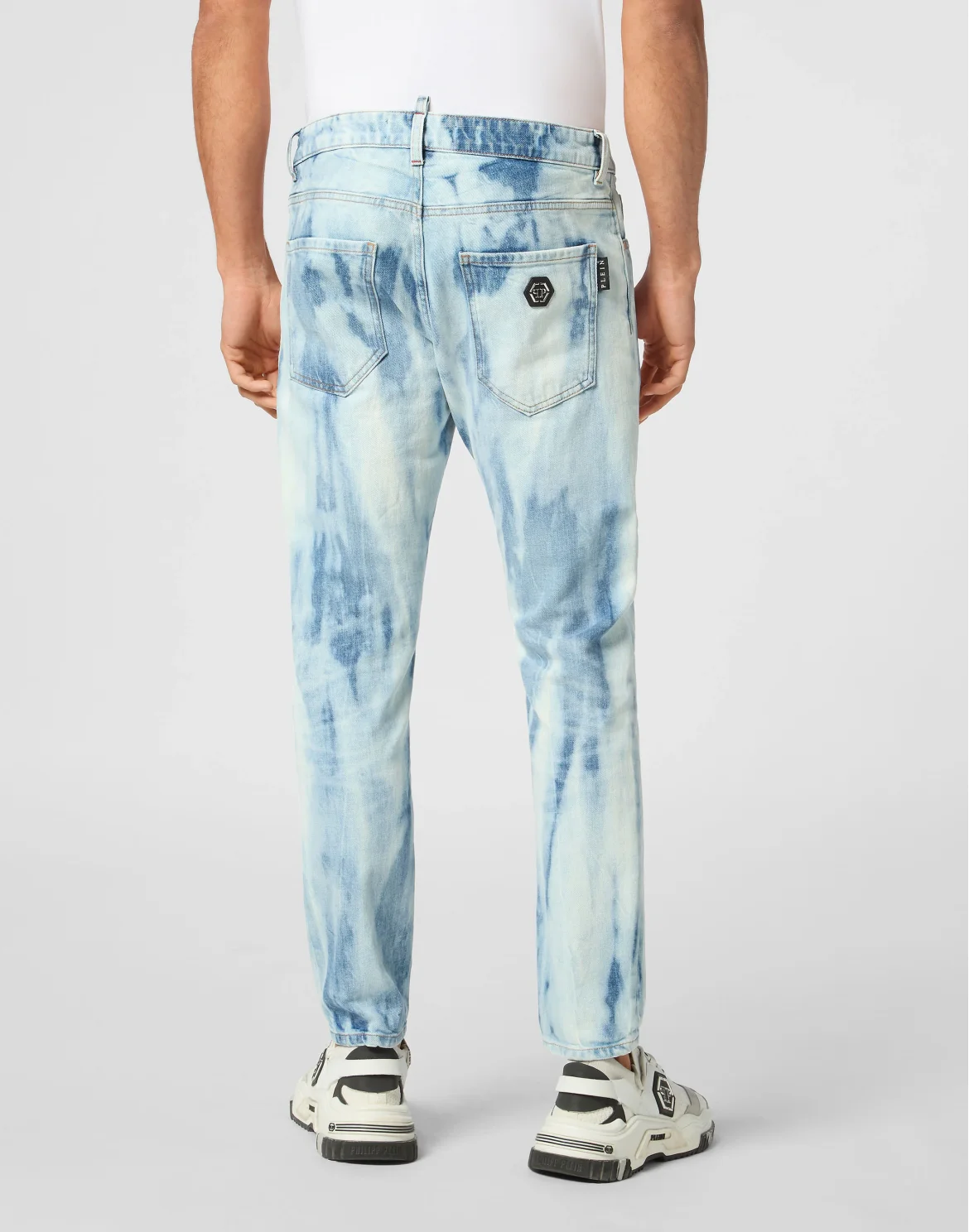 Denim Skinny Fit Trousers, цвет: Голубой