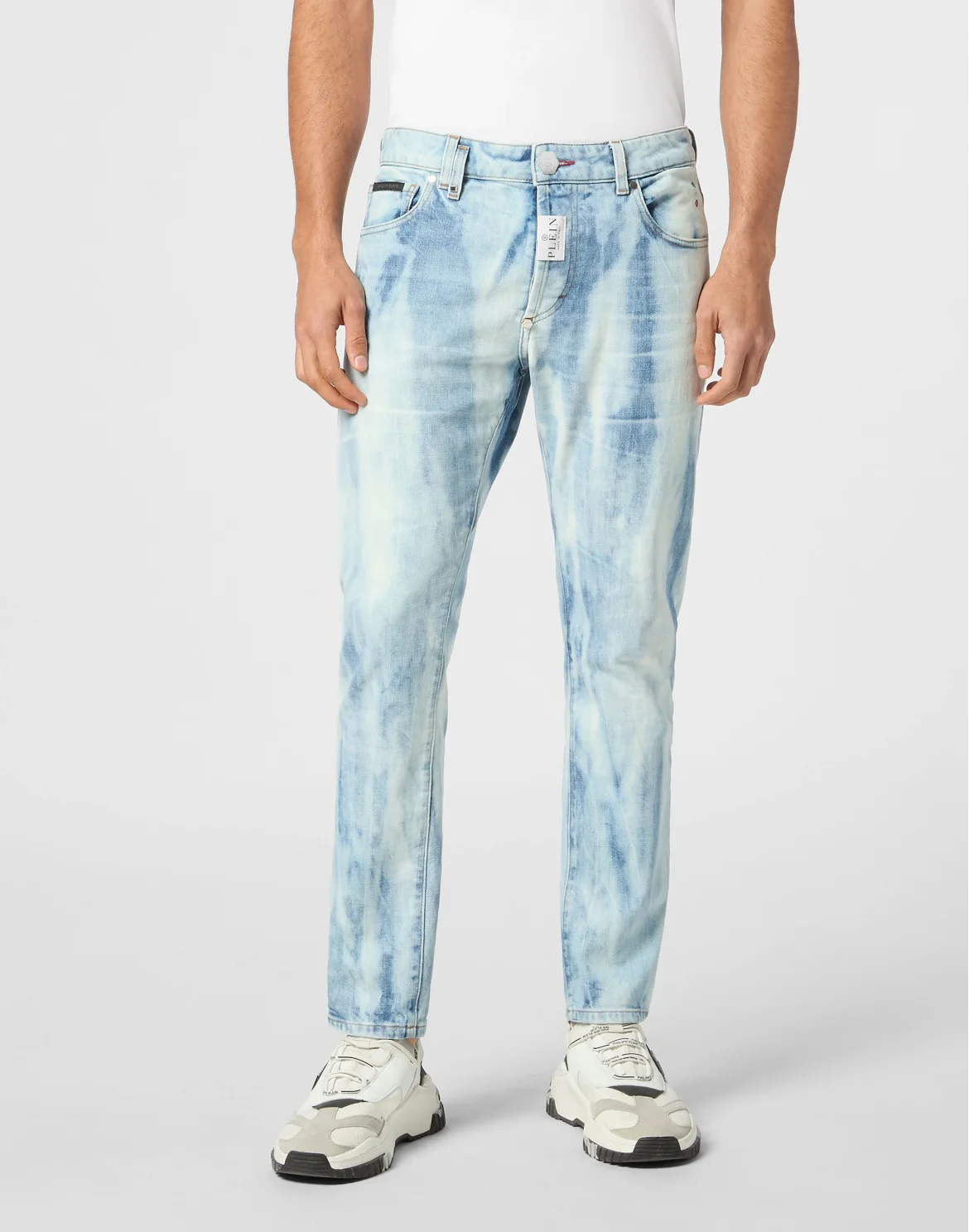 Denim Skinny Fit Trousers, цвет: Голубой