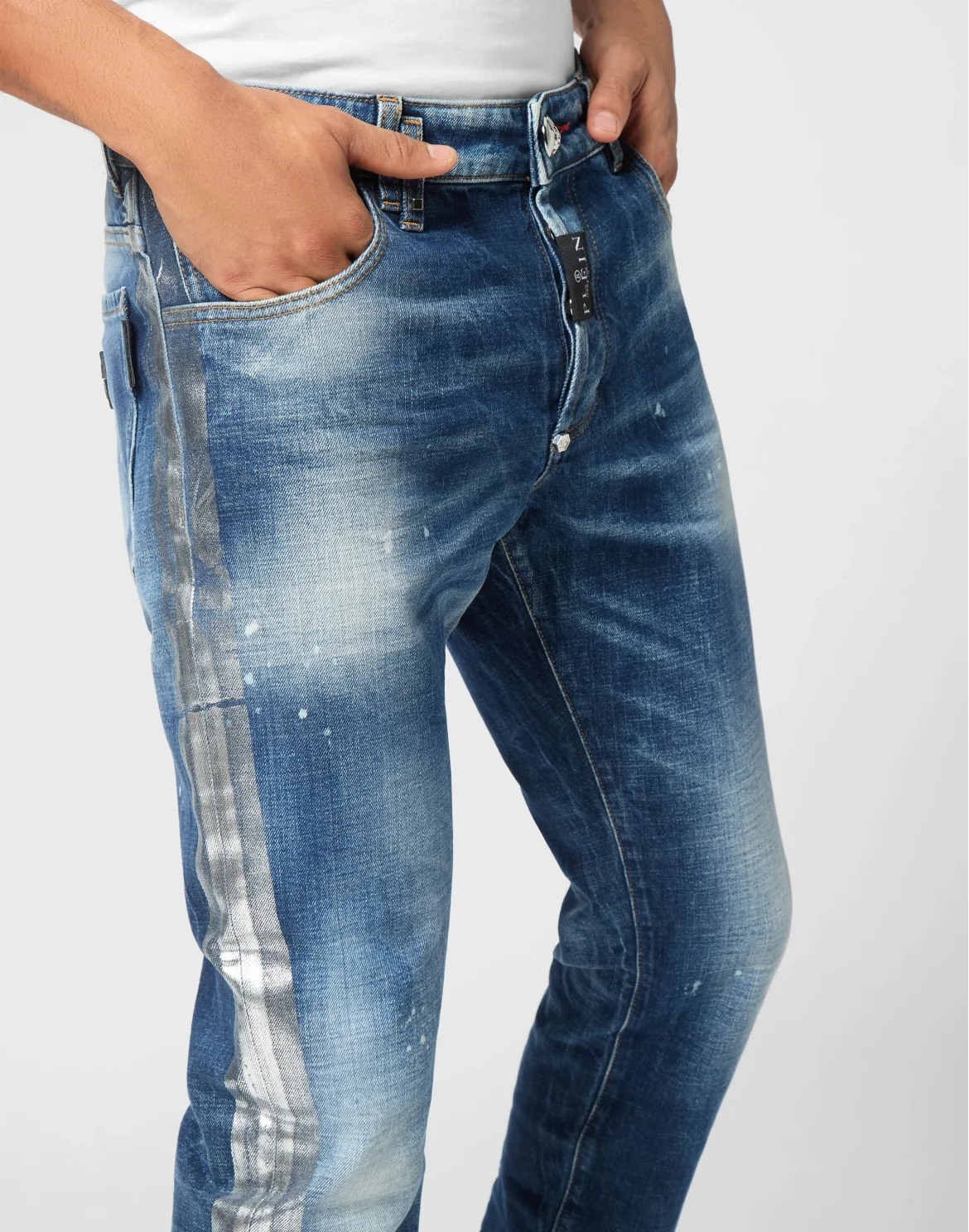 Super Straight Cut Trousers Paisley Bandana, цвет: Синий