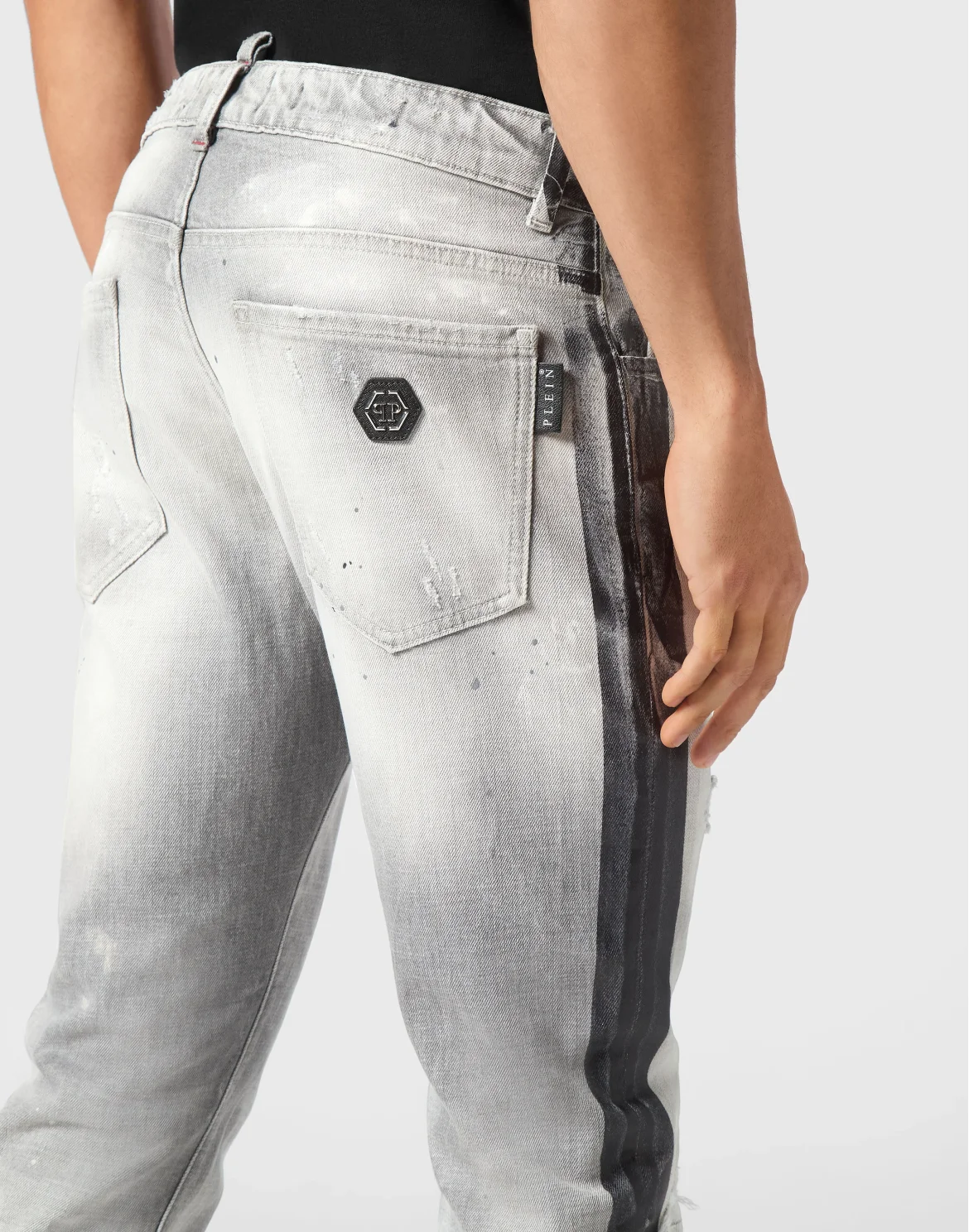 Super Straight Cut Trousers Paisley Bandana, цвет: Серый